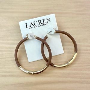 Lauren Ralph Lauren - Lilah Leather Hoop Earrings